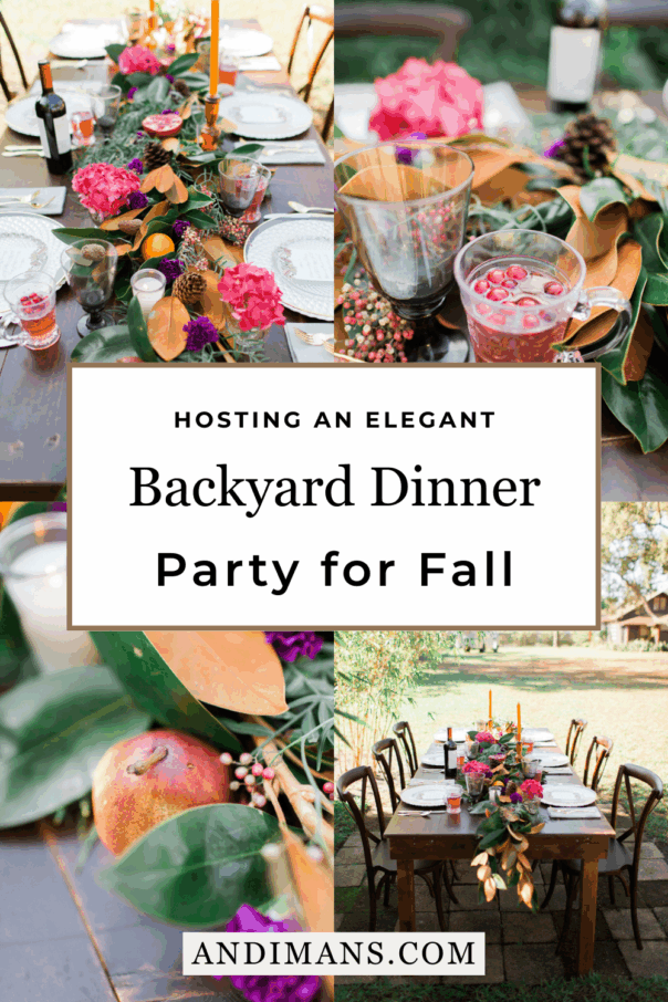 Hosting an elegant backyard dinner party