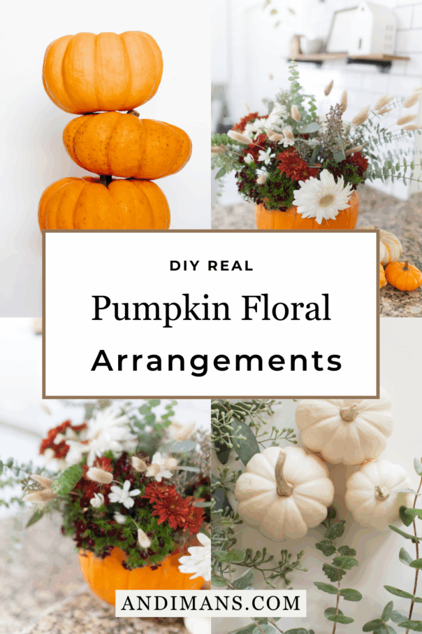 Real pumpkin floral arrangements diy