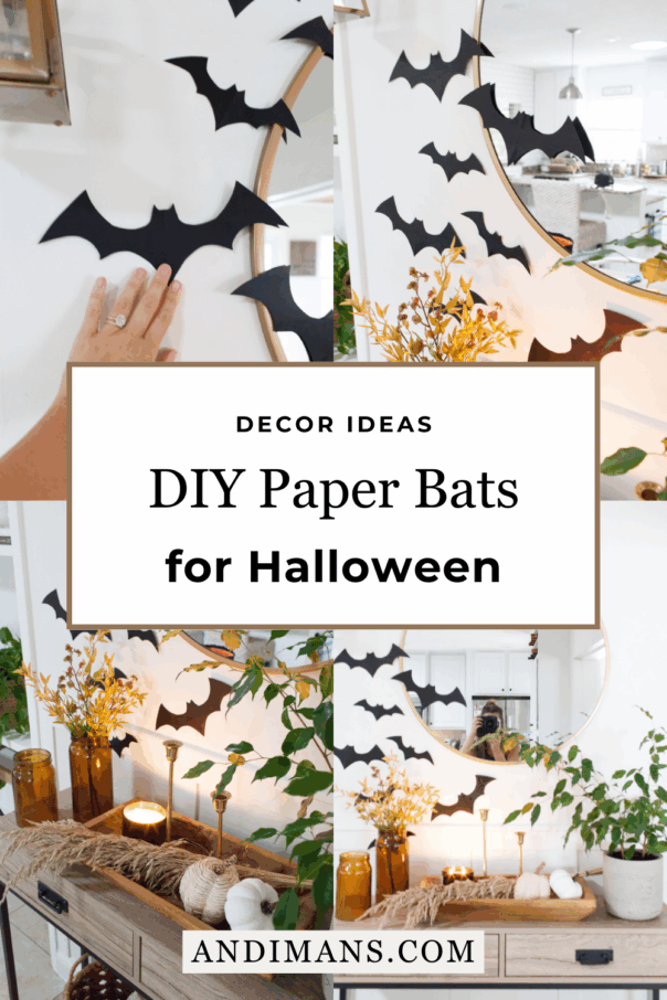 DIY paper Bats for Halloween Decorations