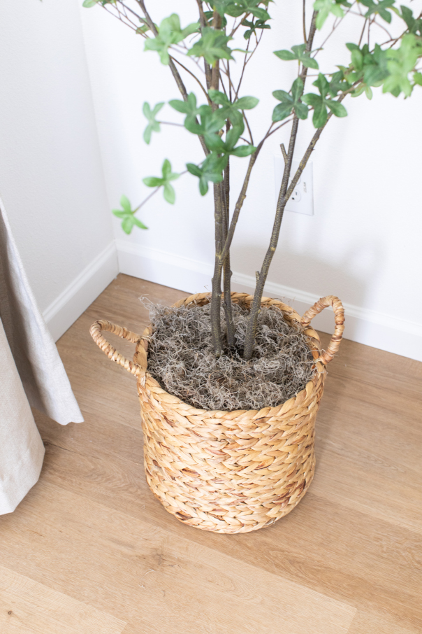 Faux Tree Planter Hack 🌳 Fill your faux tree basket for next to nothing!