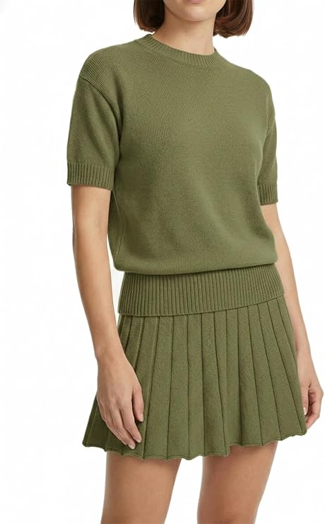 The Knit Top and Mini Skirt Set