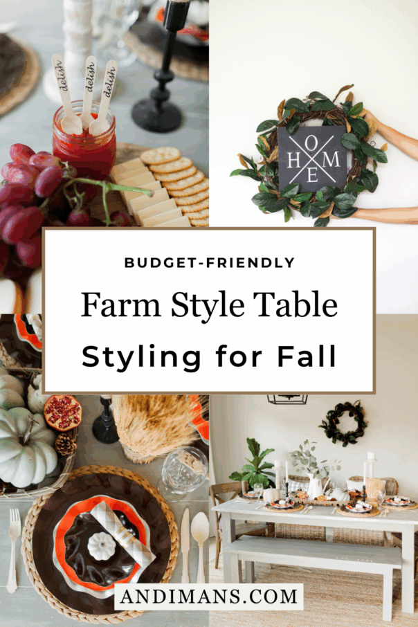 Budget-friendly farm style table styling for fall