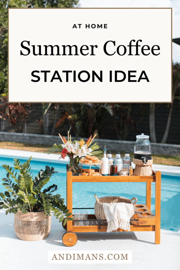 At Home Summer Coffee Cart Station Idea