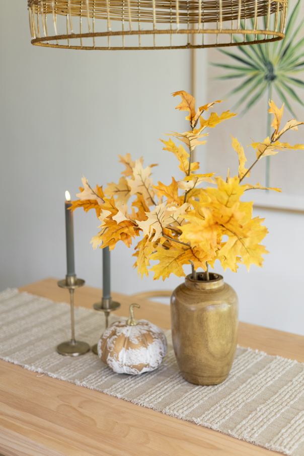 golden maple leaf stems for autumn
