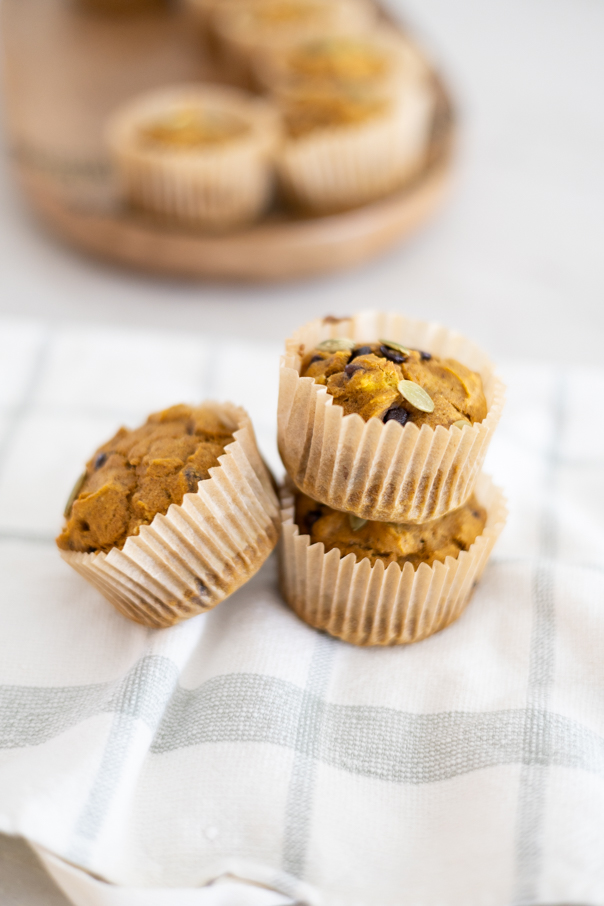 muffins stacked on top of eachother