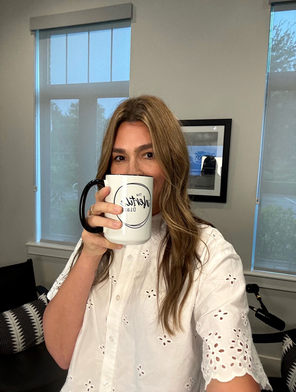 Andi Mans sharing her infertility journey on a quiet September morning in Florida